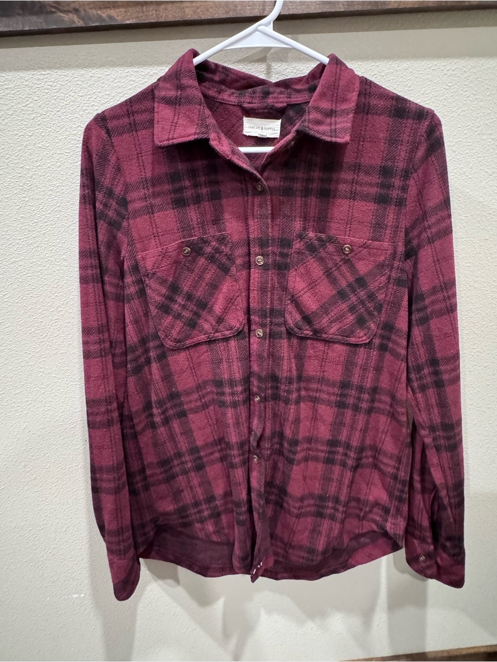 Thread & Supply Red & Black Plaid Button-Up Shirt| Women’s | soft